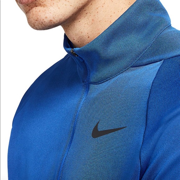 NWT Nike Therma 1/4 Zip Blue Pullover Training Top Lightweight Sweatshirt Men XL - Picture 3 of 6